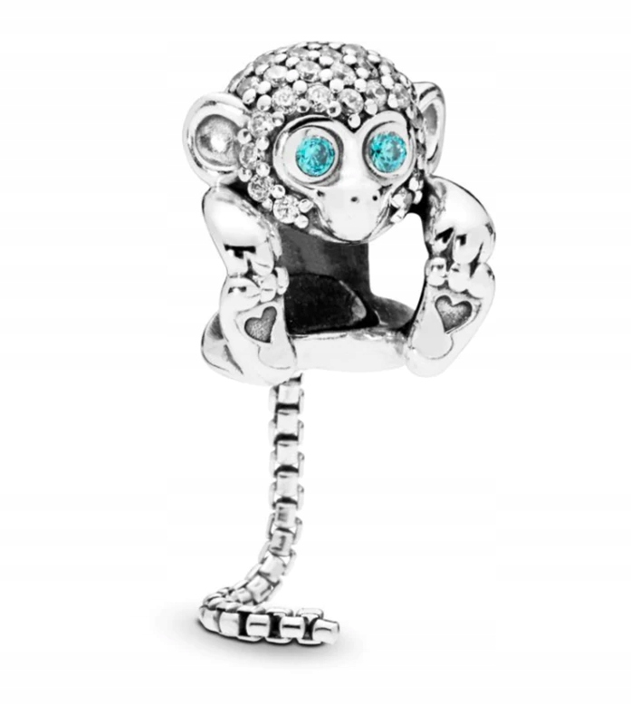 

Charms Małpka Monkey Zwierzę cyrkonie srebro 925