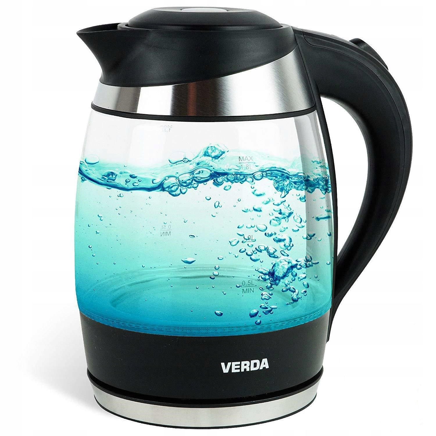 

Czajnik Elektryczny Szklany Led Inox 1,8L 2200W