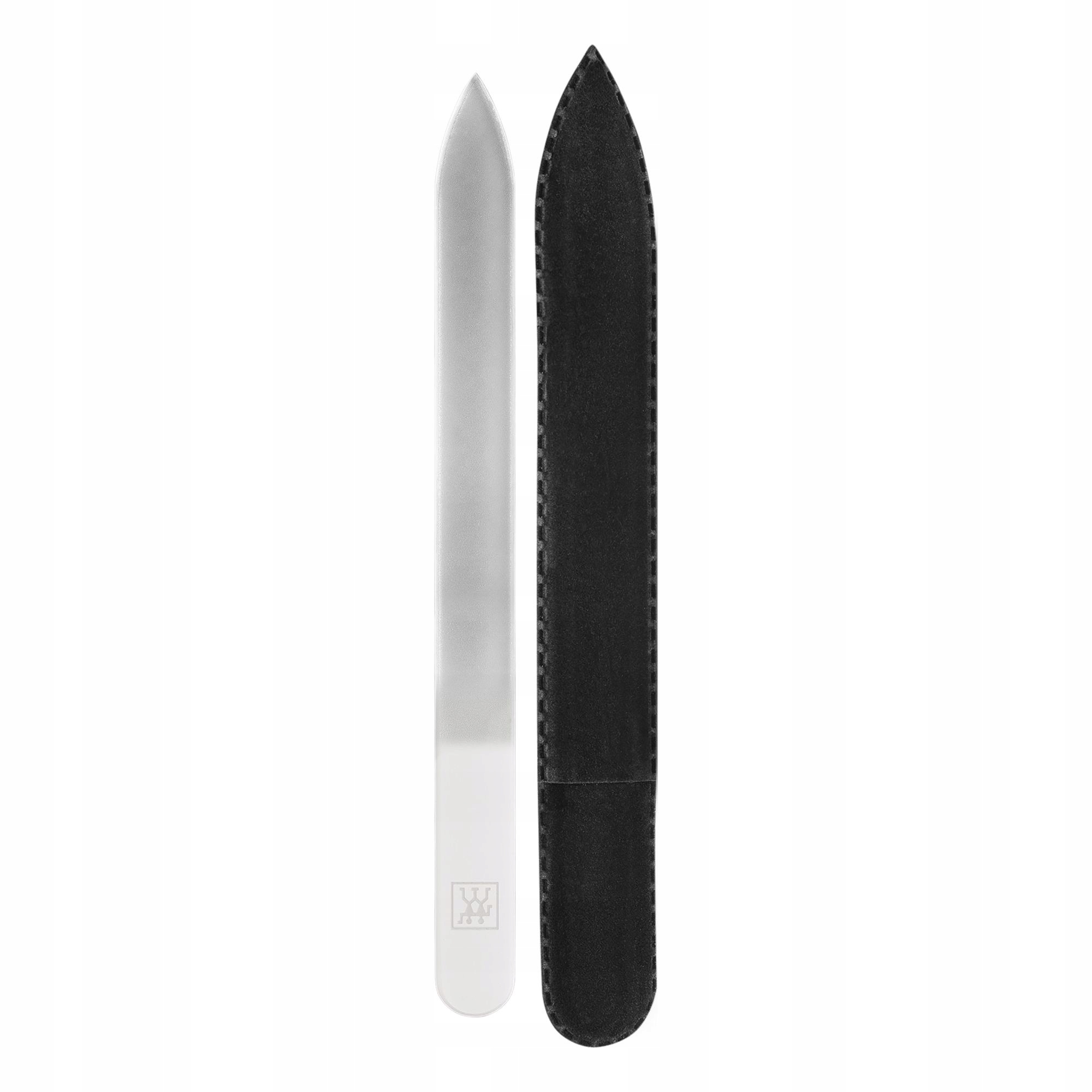 Zwilling Twinox skleněný pilník na nehty 14 cm bílý s pouzdro