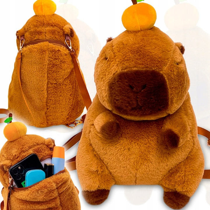 KAPIBARA PLUSZOWY PLECAK DO PRZEDSZKOLA TORBA Z KAPIBARĄ MASKOTKA PLECACZEK Rodzaj bóbr
