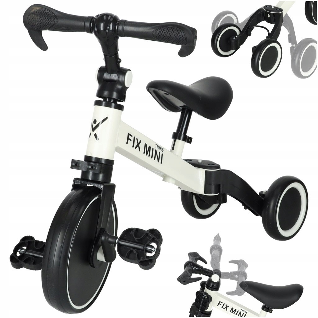 Rowerek biegowy Trike Fix Mini rower wielofunkcyjny 3w1 biały