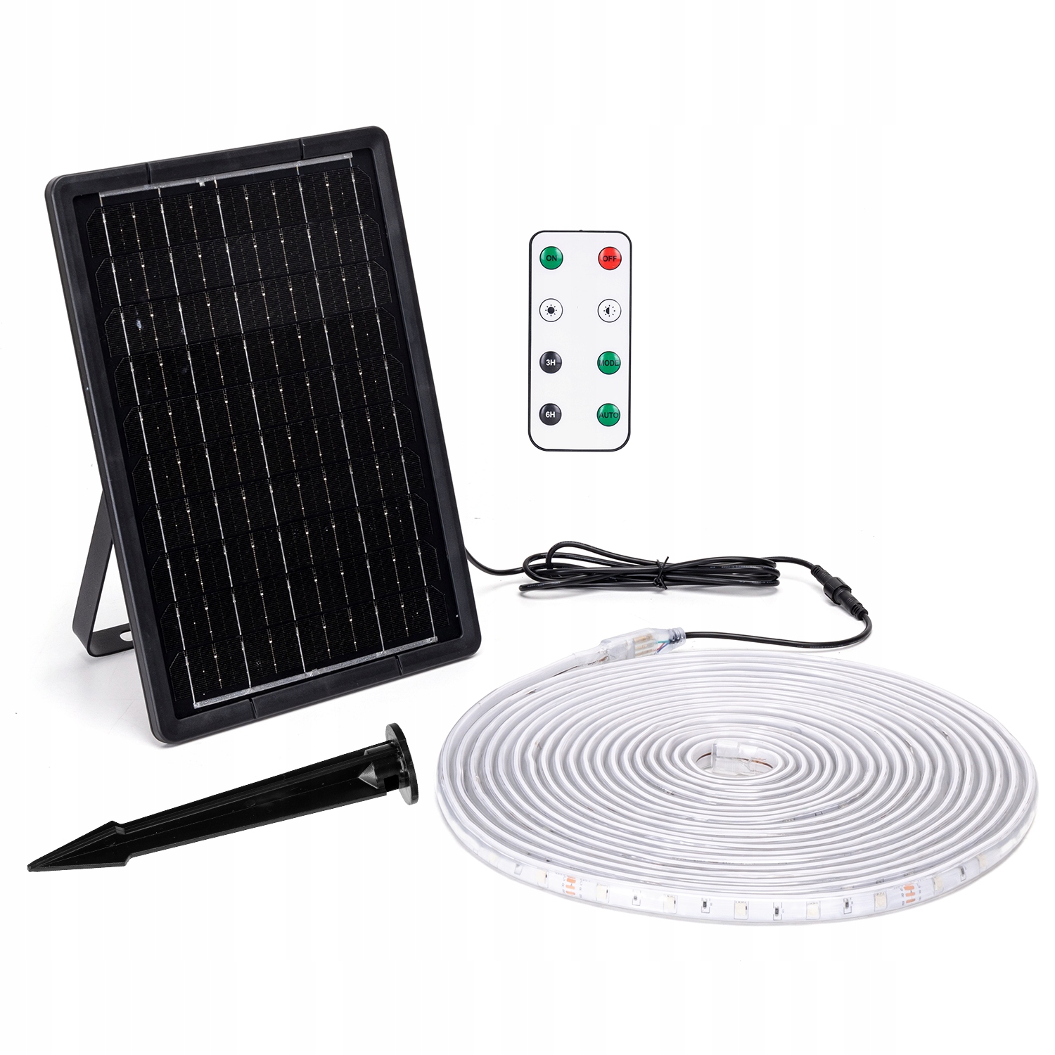 Solárna Led páska-10m-100W-RGB-1000 lm-IP65
