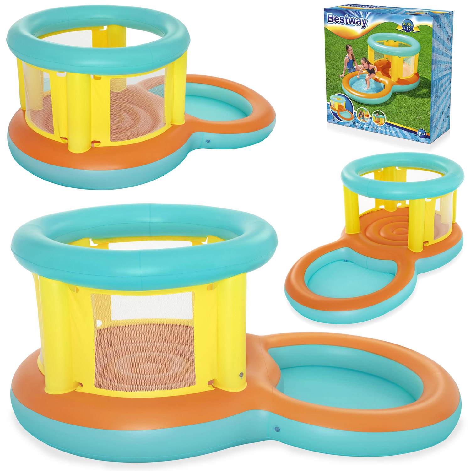 Dmuchany Wodny Plac Zabaw Trampolina Brodzik Basen Dla Dzieci Bestway