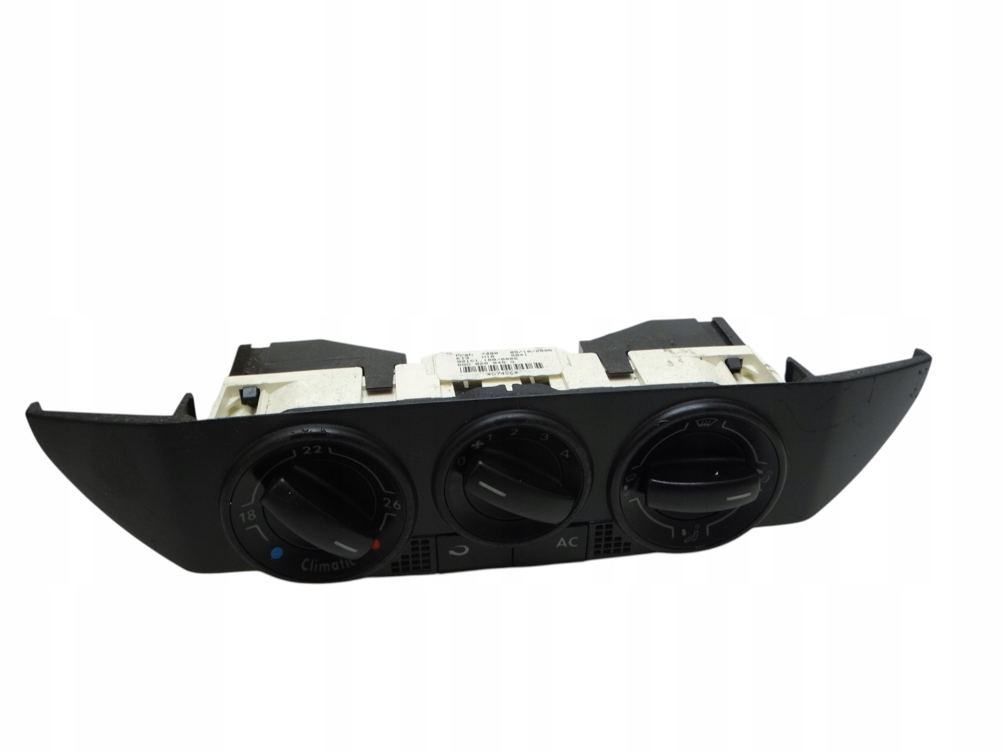 Unite commande clima Bouches buses VOLKSWAGEN POLO IV 9N 6Q0820045G