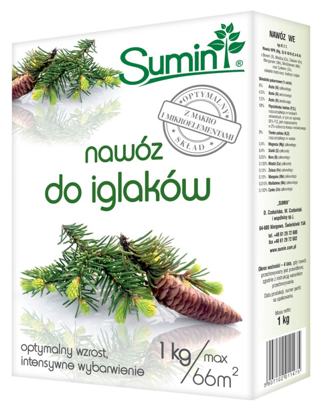 

Nawóz do iglaków 1kg Sumin