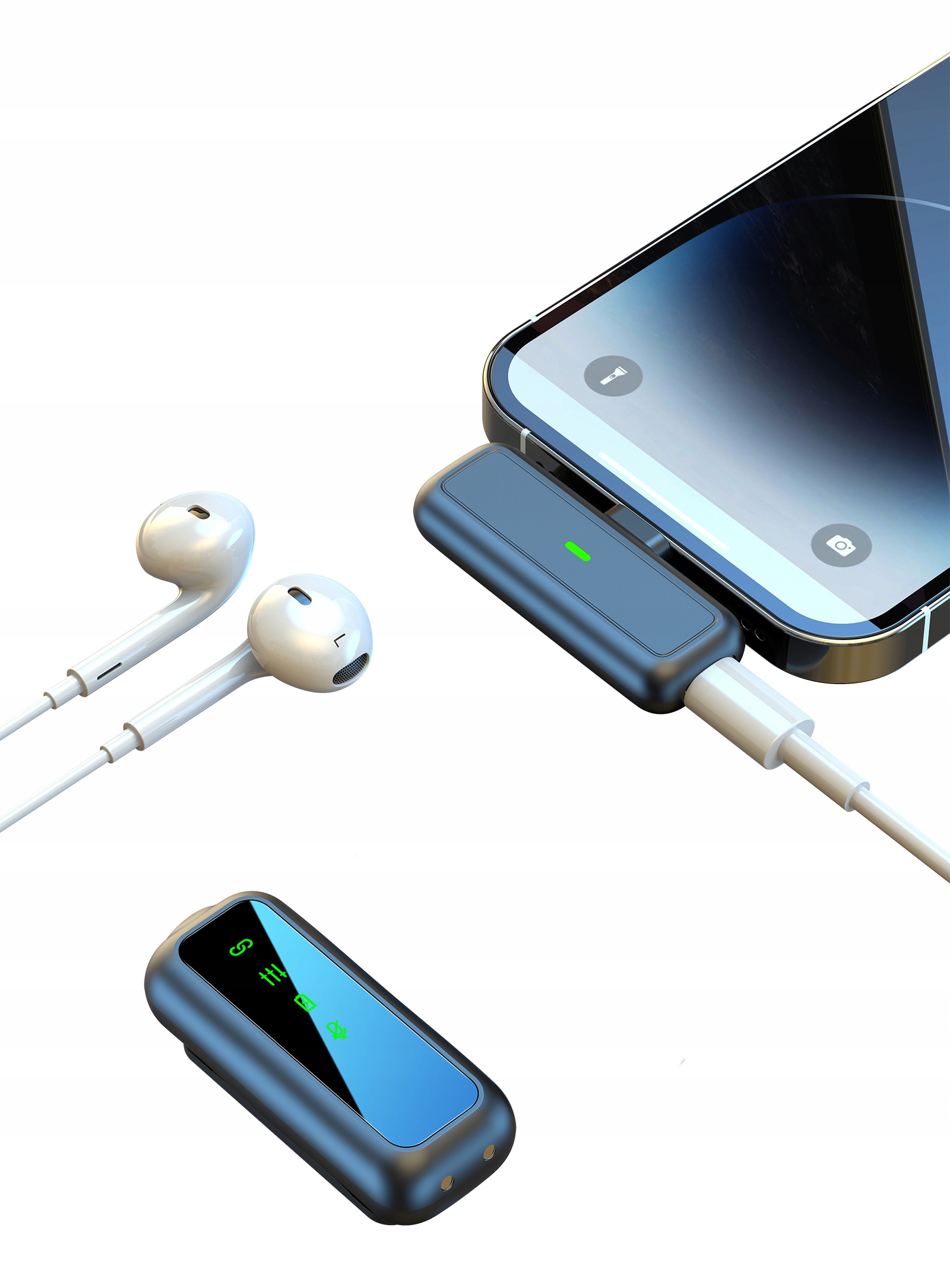 MIKROFON BEZPRZEWODOWY KRAWATOWY USB C POWERBANK ANDROID IOS LIVE VLOG EAN (GTIN) 5904162811649