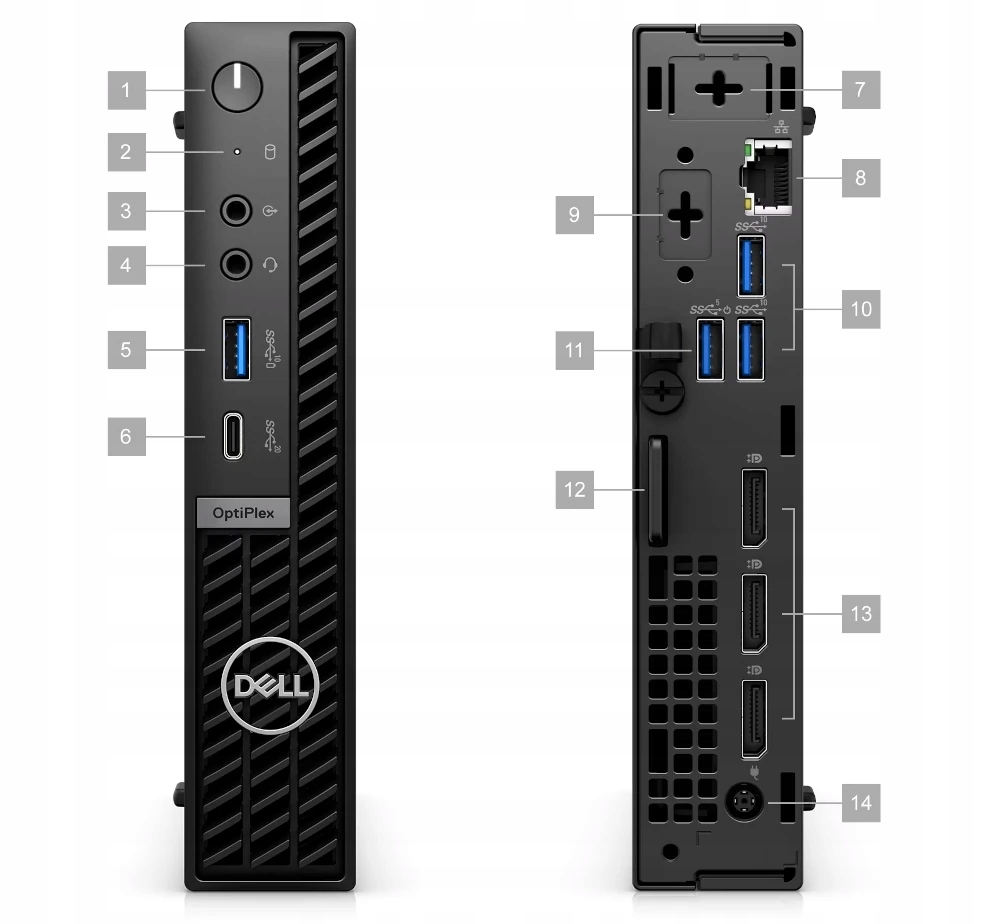 Komputer Dell Optiplex 7010 MFF Plus i5-13500T 16GB SSD512 UHD 770 W11Pro Typ komputera komputer stacjonarny