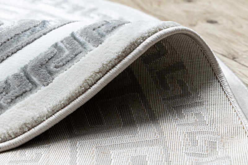 Dywan GLOSS 120 kółko szaro biały GRECKI okrągły Rodzaj wycinany