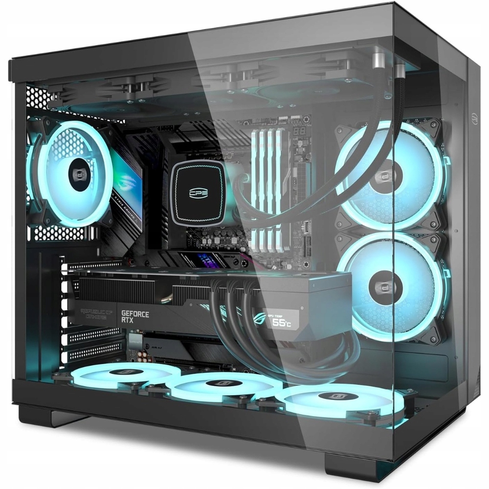 Pccooler Cps C3T500 Airflow – Počítačová skříň se 6 ventilátory Argb