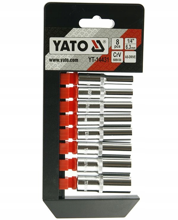 

Yato Zestaw nasadek długich 1/4" 8cz YT-14431