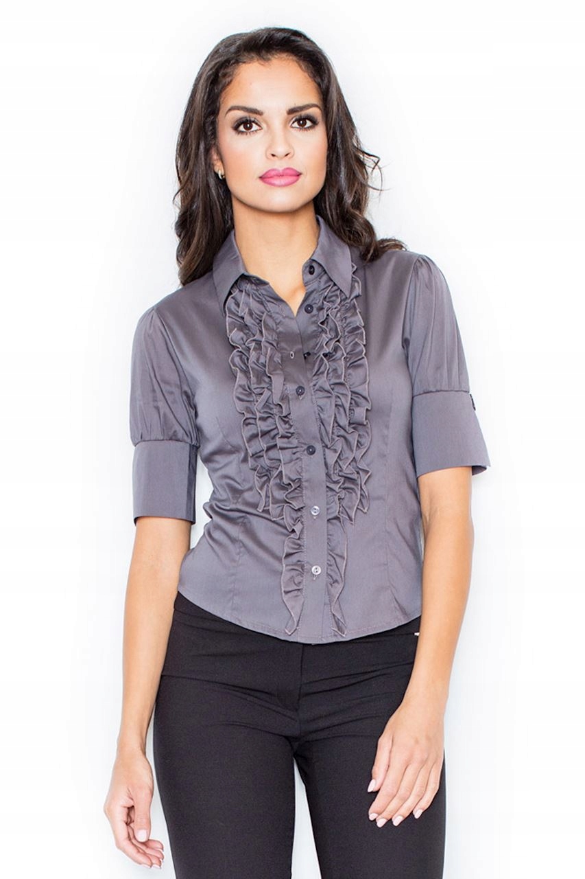 

Figl Koszula M025 Damskie Szary -XL-