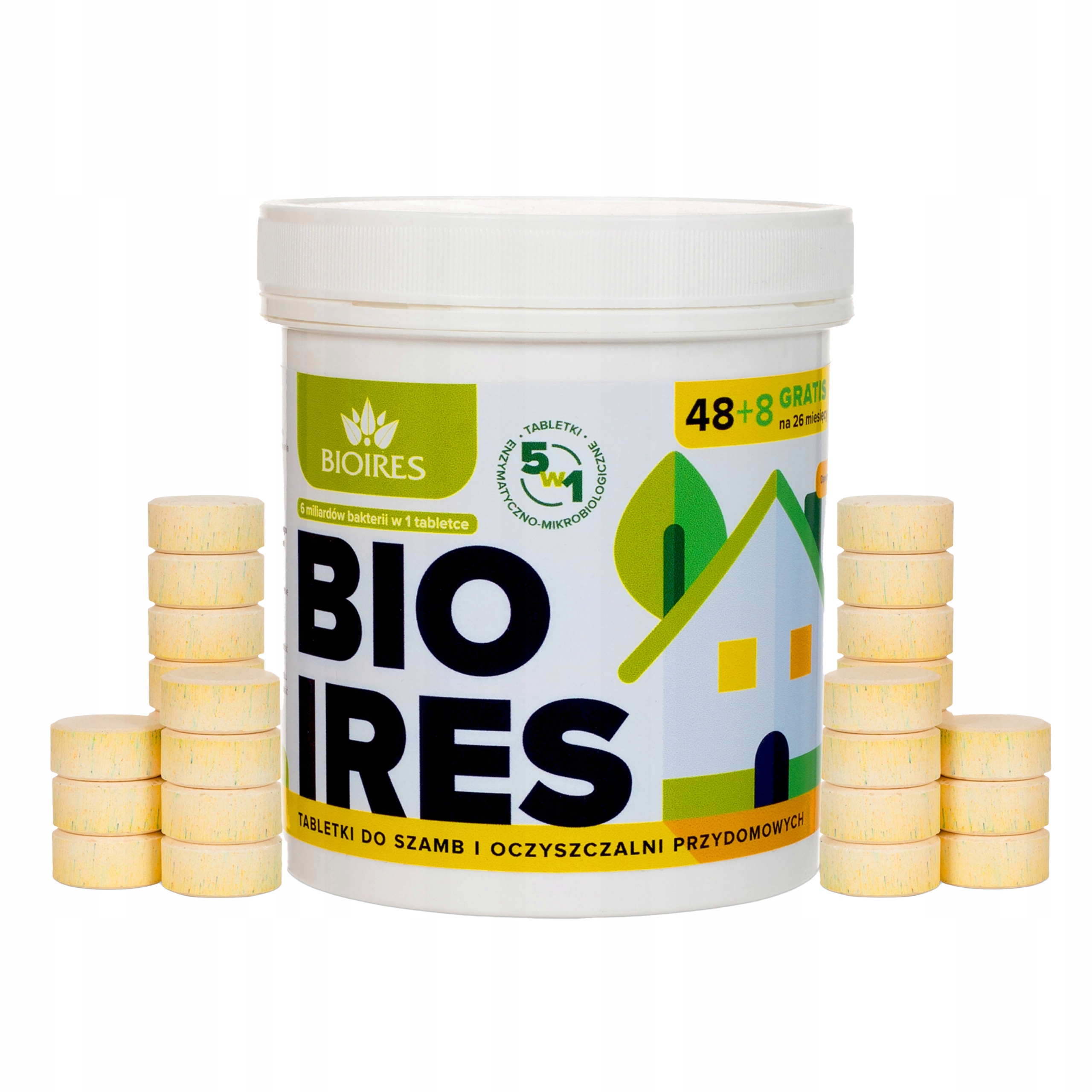 Tabletki do szamba oczyszczalni bio bakterie zapas na 2 lata usuwa tłuszcze