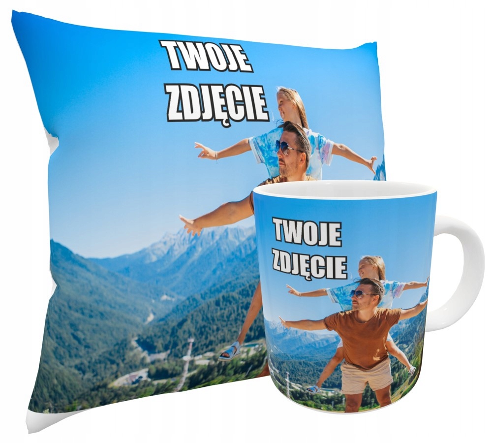 

Foto Kubek Poduszka Ze Zdjęciem Nadrukiem