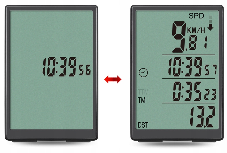 LICZNIK ROWEROWY BEZPRZEWODOWY KOMPUTER PODŚWIETLENIE Rodzaj bezprzewodowy