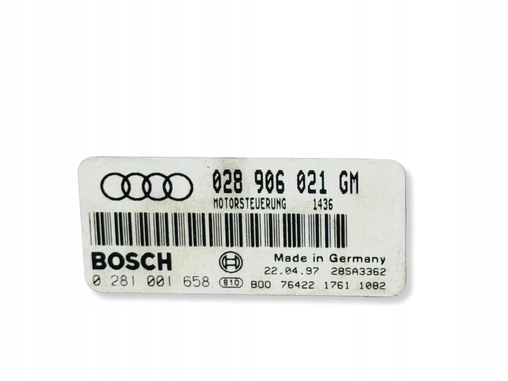 control unit of the engine Audi A4 S4 B5 8D 0281001658