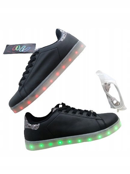 SWIECACE BUTY LED CZARNE LEDOWE ADIDASY PODSWIETLANE PODESZWY BLACK tu r.39 14395225757 Allegro.pl