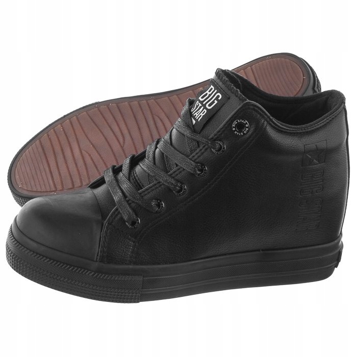 

Buty Trampki Botki Koturn Big Star EE274127 Czarne
