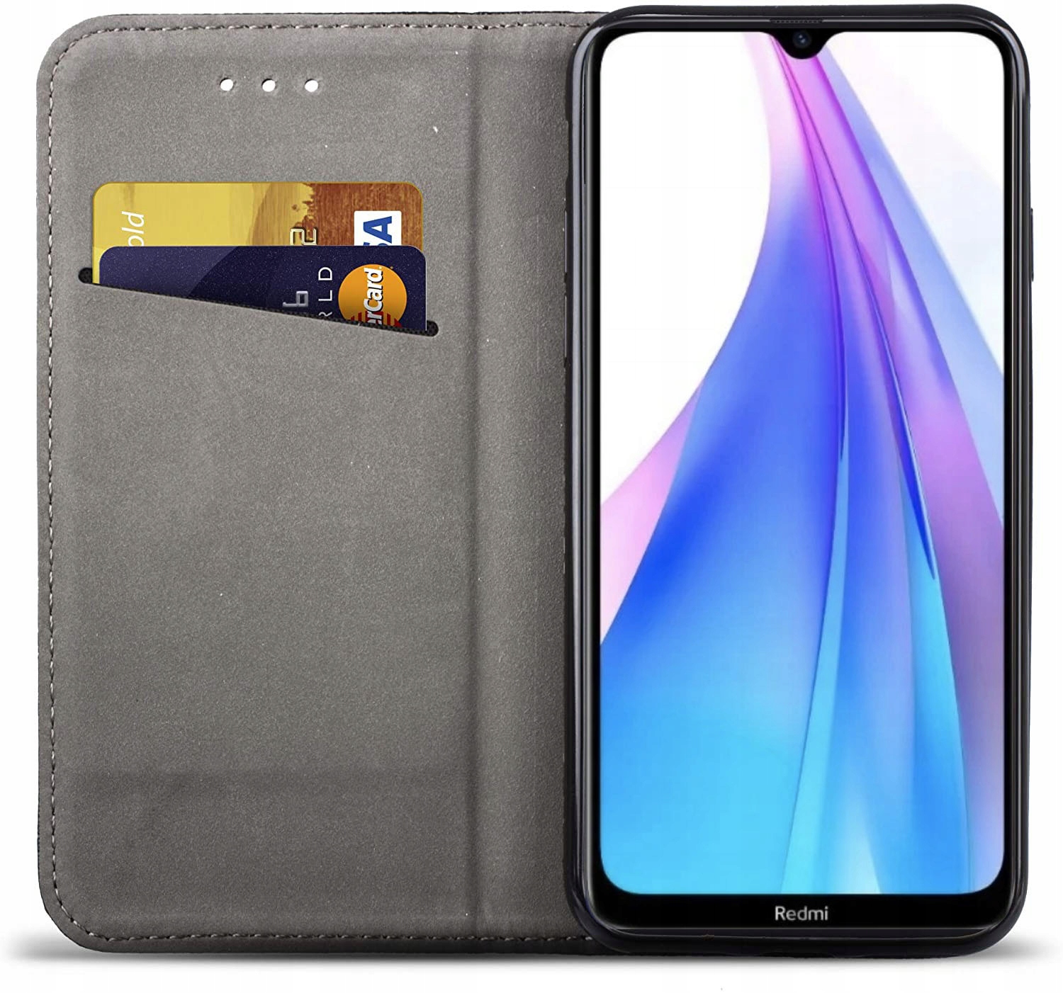Etui do XIAOMI REDMI NOTE 8T SMART MAGNET +SZKŁO Kod producenta Pokrowiec Kabura Futerał Obudowa Smart Case