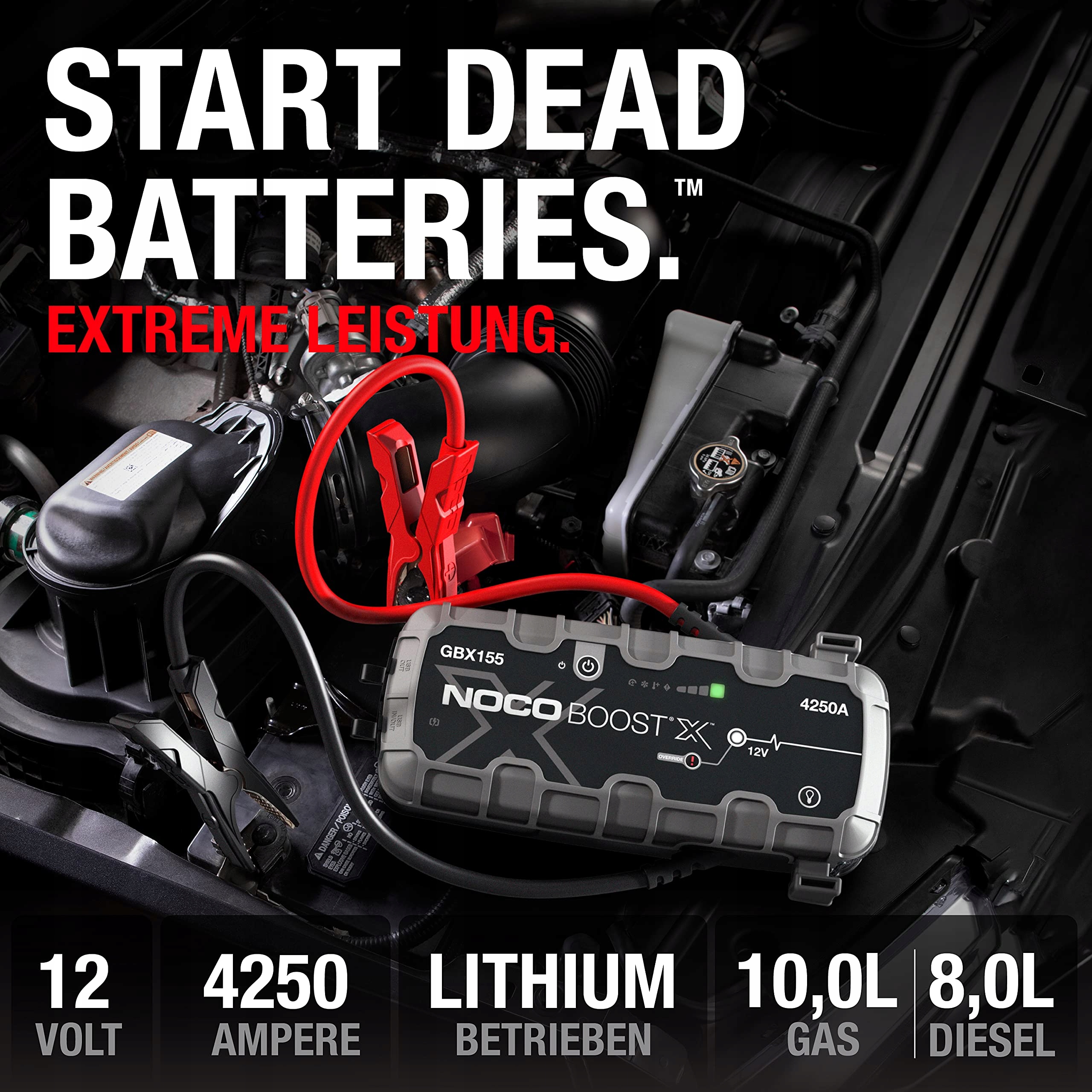 NOCO Boost X GBX155 4250A 12V Powerbank Rozruchowa Do 10L Benzyny 8L Diesla — miniatura 3