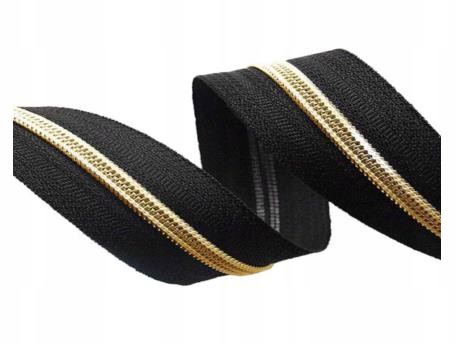 Spirálová Posuvná Páska 3# 200 m. černo zlatá