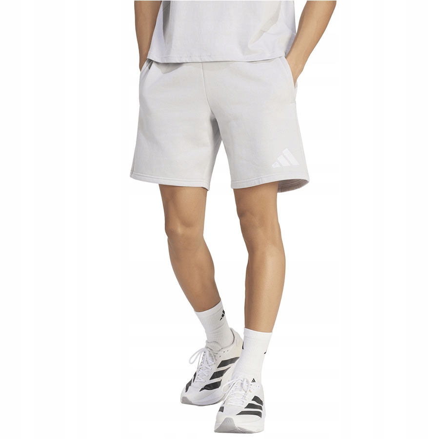 Spodenki Bawełna Adidas Entrada 26 Sweat KF5922 Szare Z Kieszeniami r. S