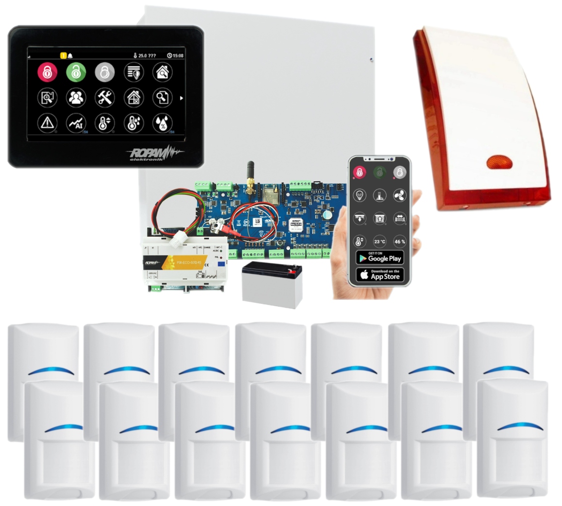 System Alarmowy Ropam Neo 14 Czujek Bosch Wifi App