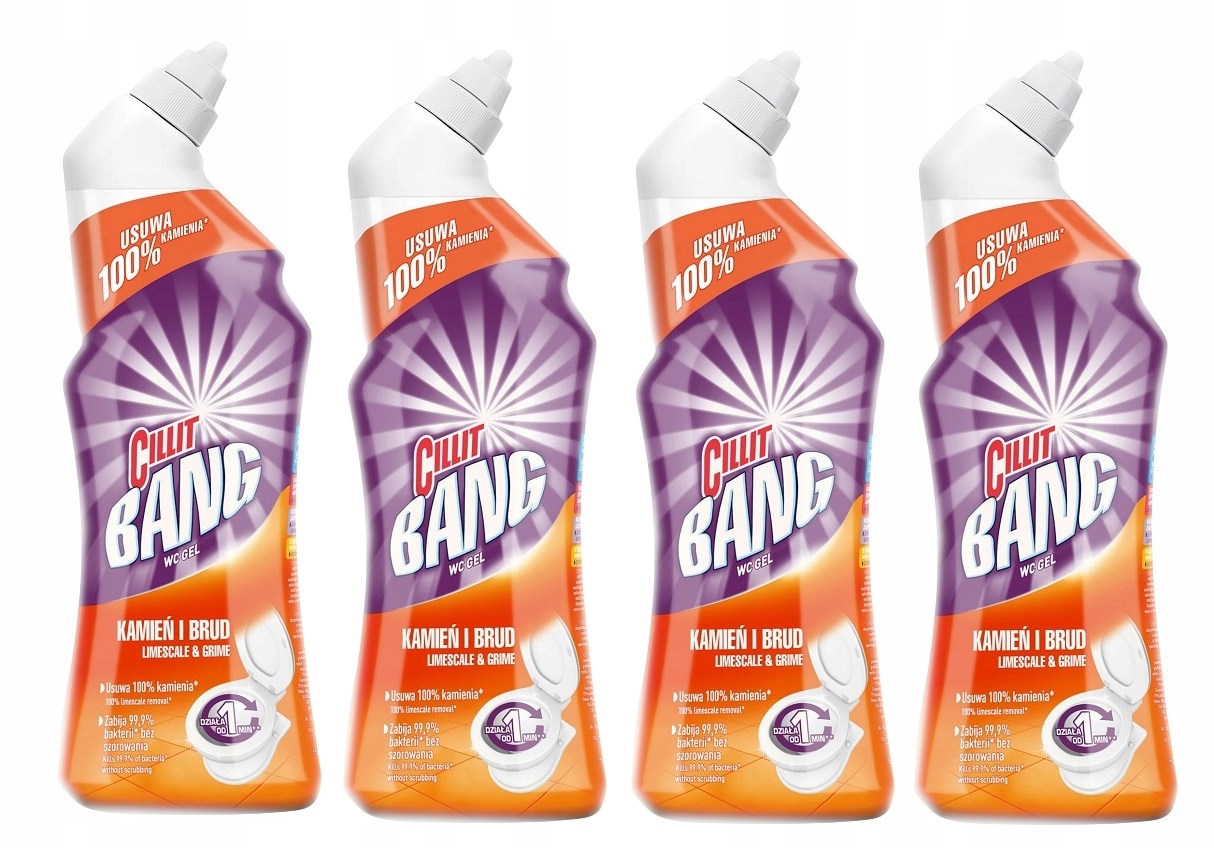 

Cillit Bang Żel do toalet kamień i brud 4x 750ml