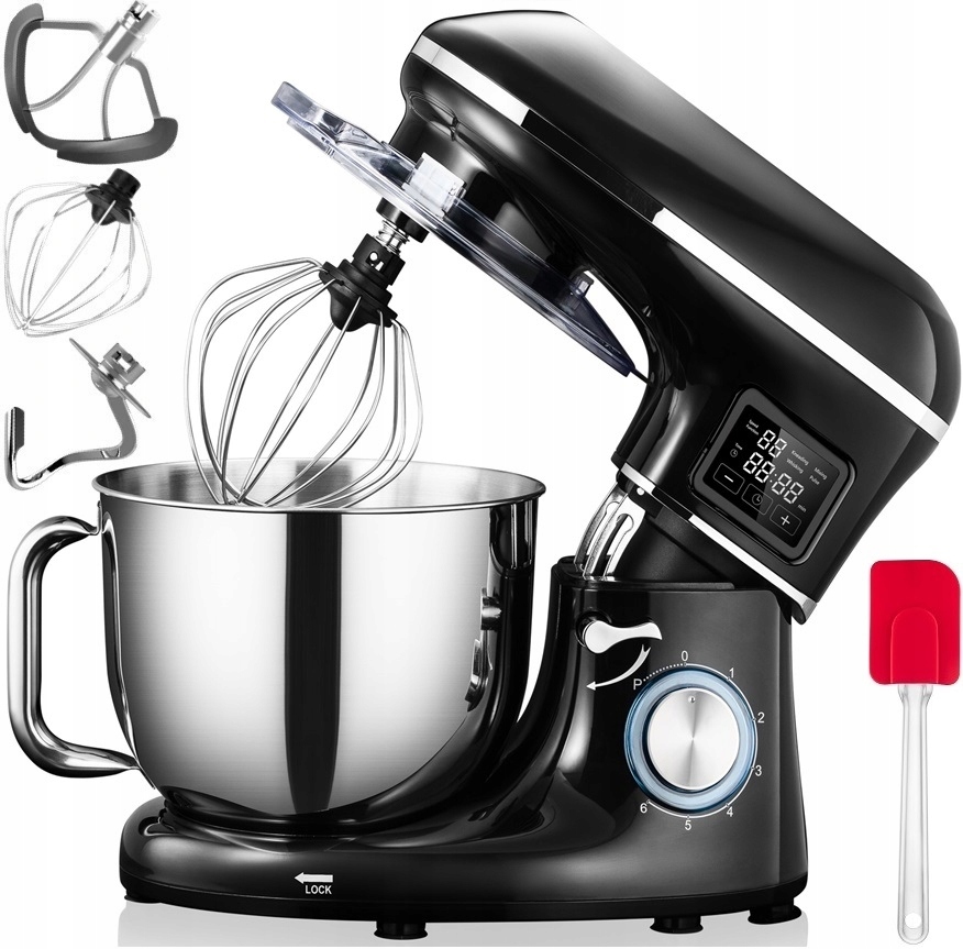 Robot Planetarny Mikser Kerch Mychef Podgrzewana Misa Black 6,2L Akcesoria