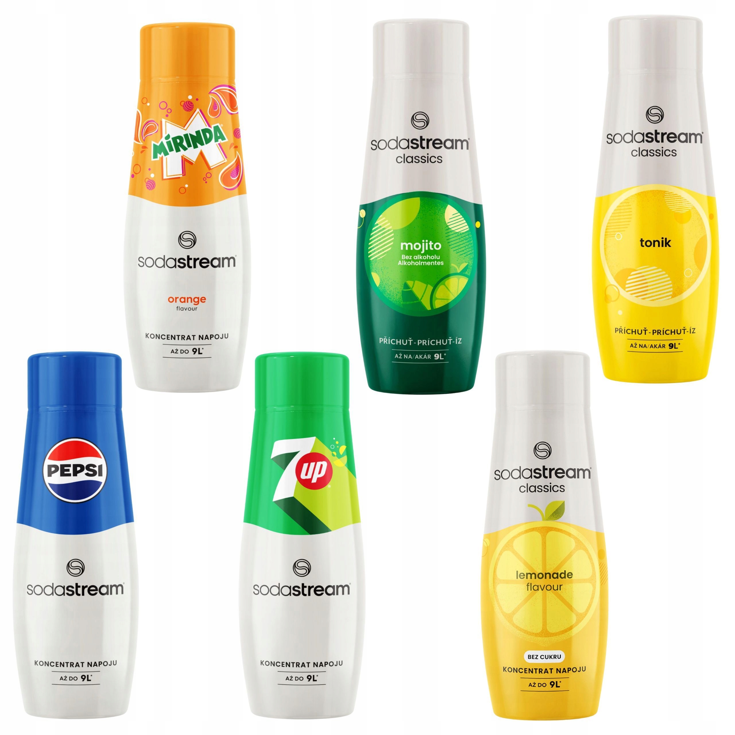 Sirup SodaStream Pepsi Mirinda 7UP Lemonade Mojito Tonic
