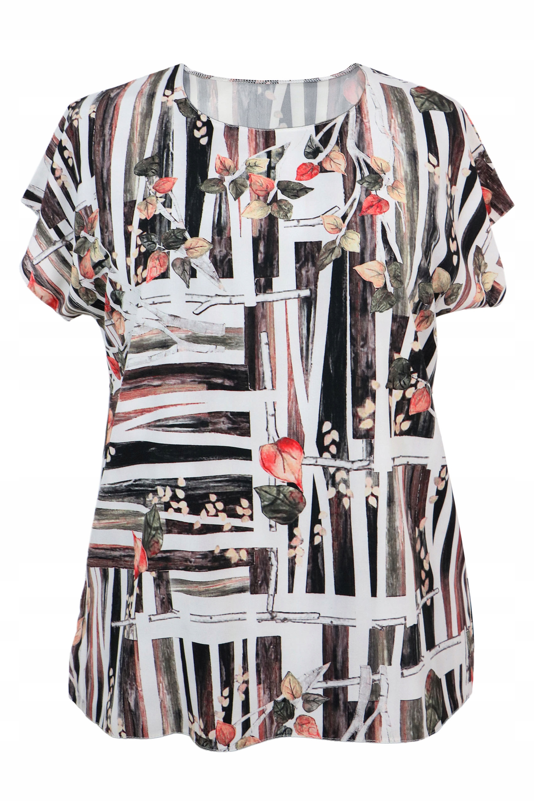

Bluzka klasyczna elegancka listki 3XL 50 52