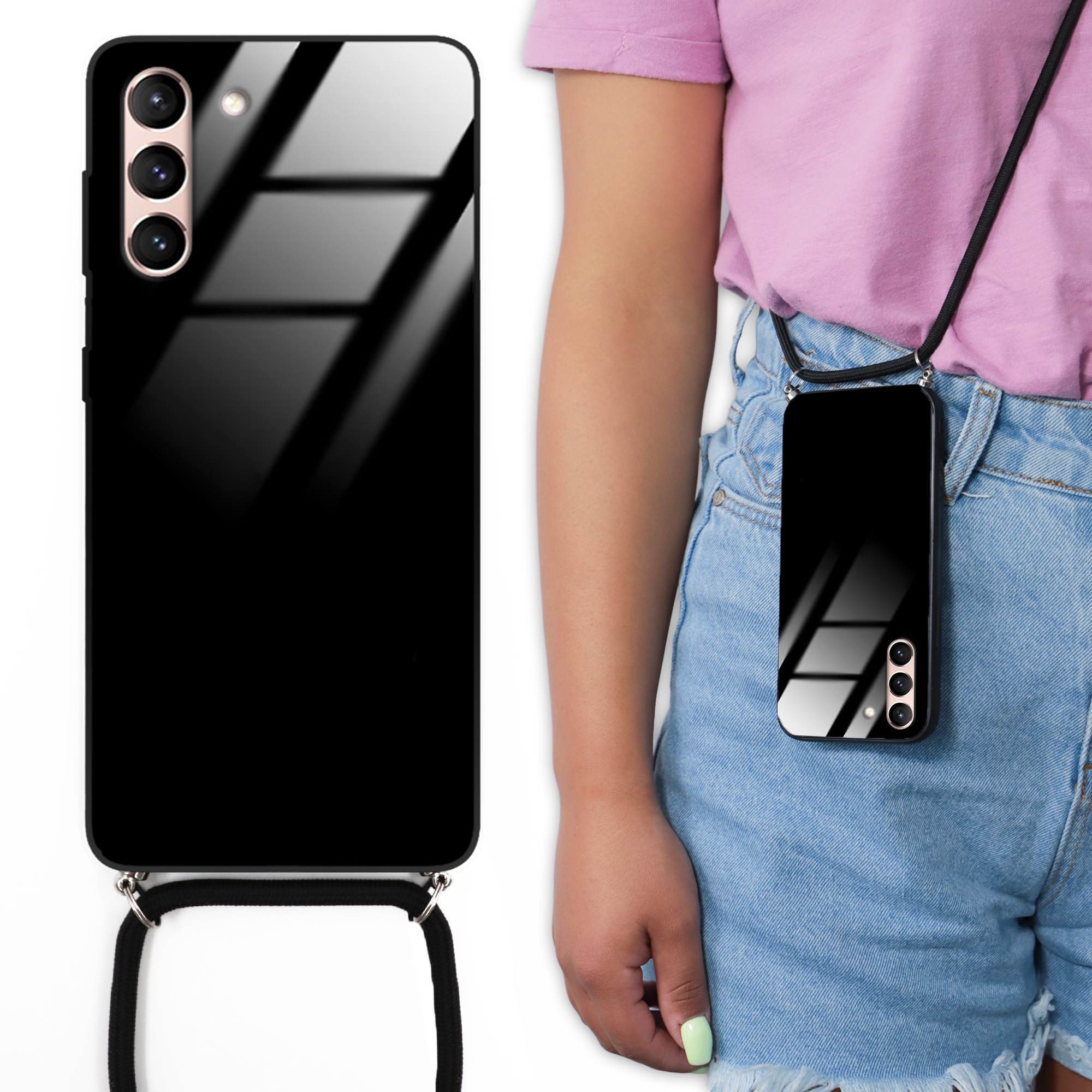 

Etui Cross Glam do Samsung S21 Case Sznurek Czarny