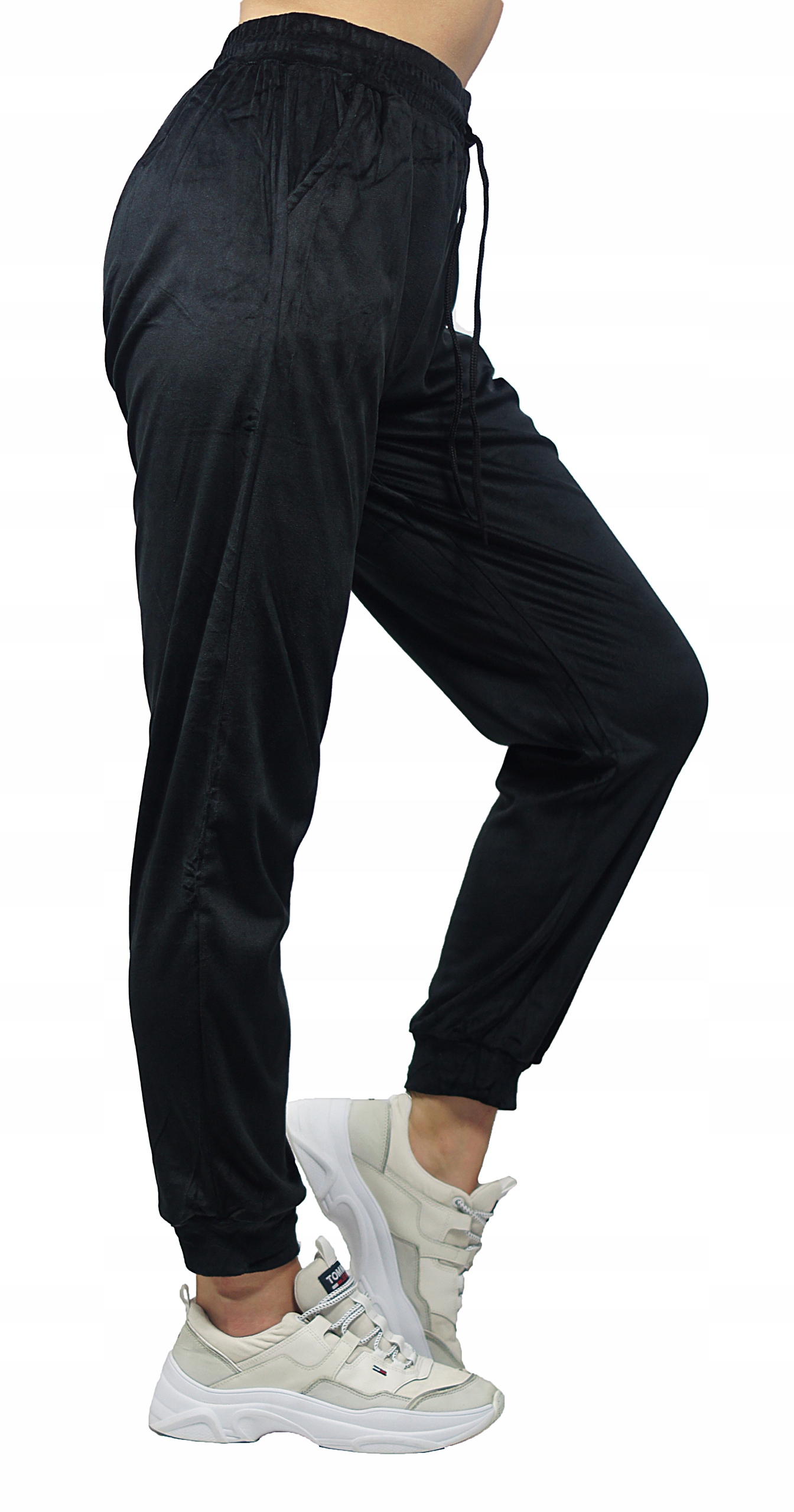 WELUROWE SPODNIE DRESOWE WYSOKI STAN 032 C r.6XL Marka inna