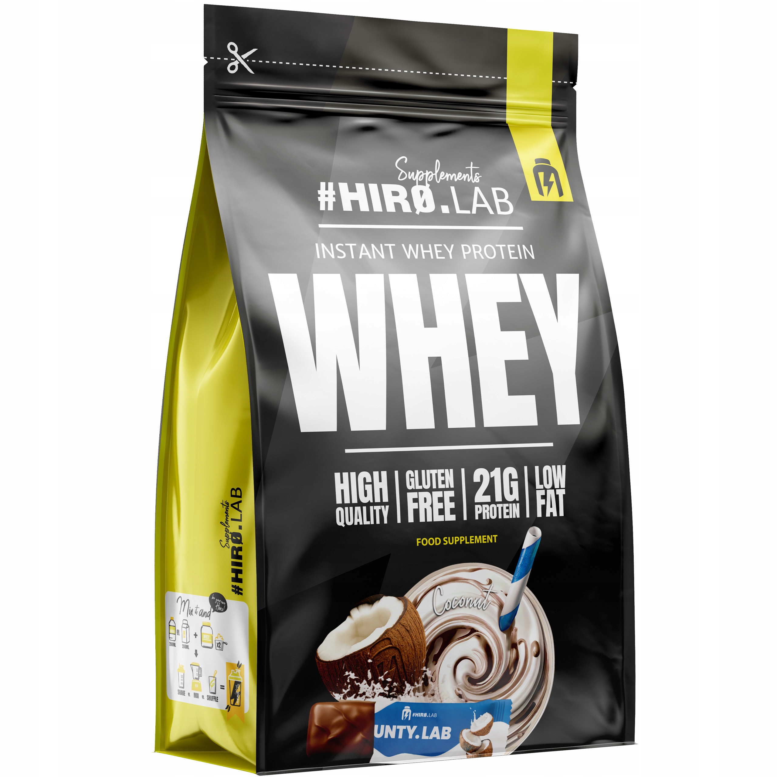 Wpc syrovátkový protein 750 g Kokos Coconut Instant Whey Hiro.lab