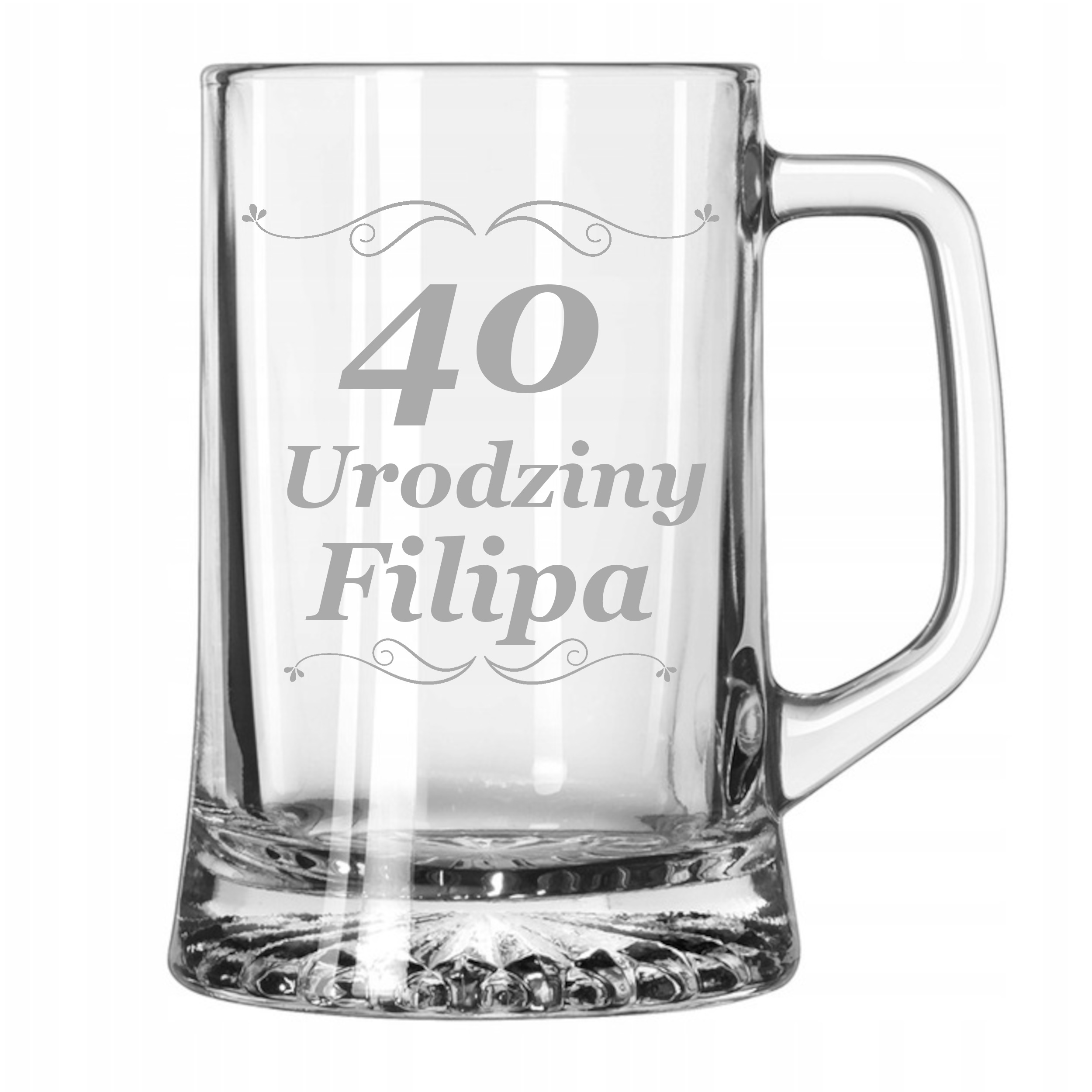 

Szklany Kufel Do Piwa Z Uchwytem Grawerowany 620ML