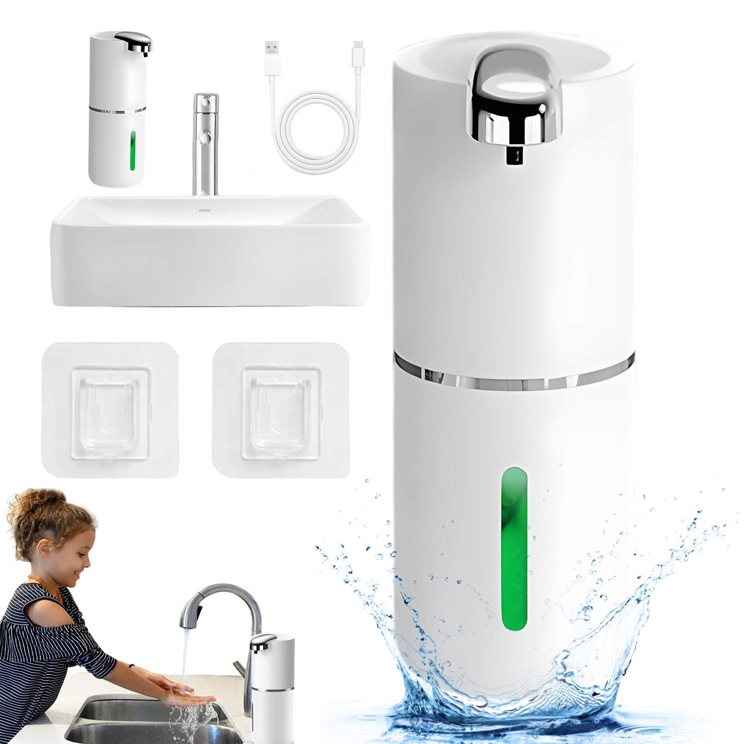 Automatický Dávkovač Mýdla Gelová Verze 380 ML IPX5 Voděodolný Do Kuchyně