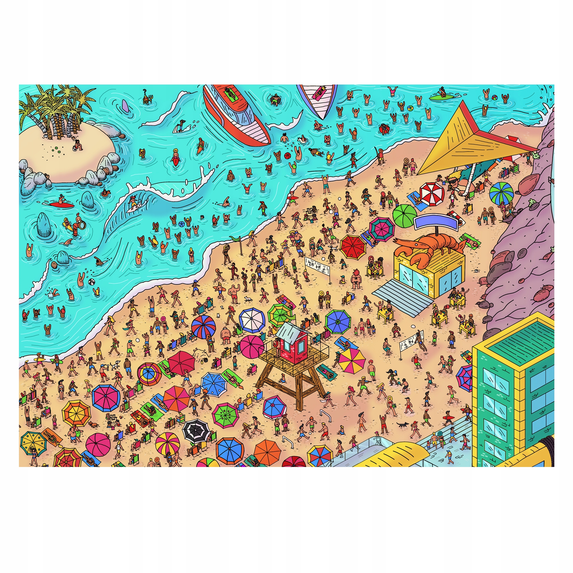 

Puzzle Drewniane dla dorosłych Miasto 1/4 Plaża