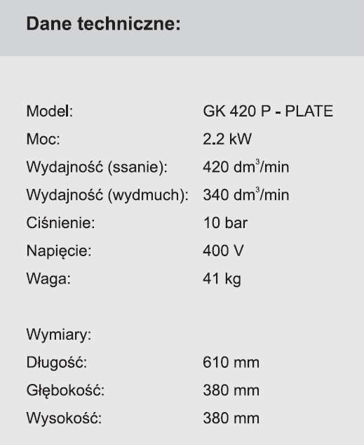 KOMPRESOR WALTER GK 420 P - PLATE 400V SPRĘŻARKA Marka Walter