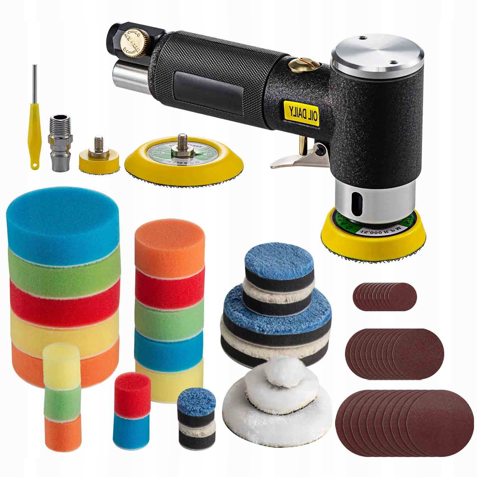 Excentrická Pneumatická Lešticí Bruska Oscilační 25 50 75 MM, Leštička