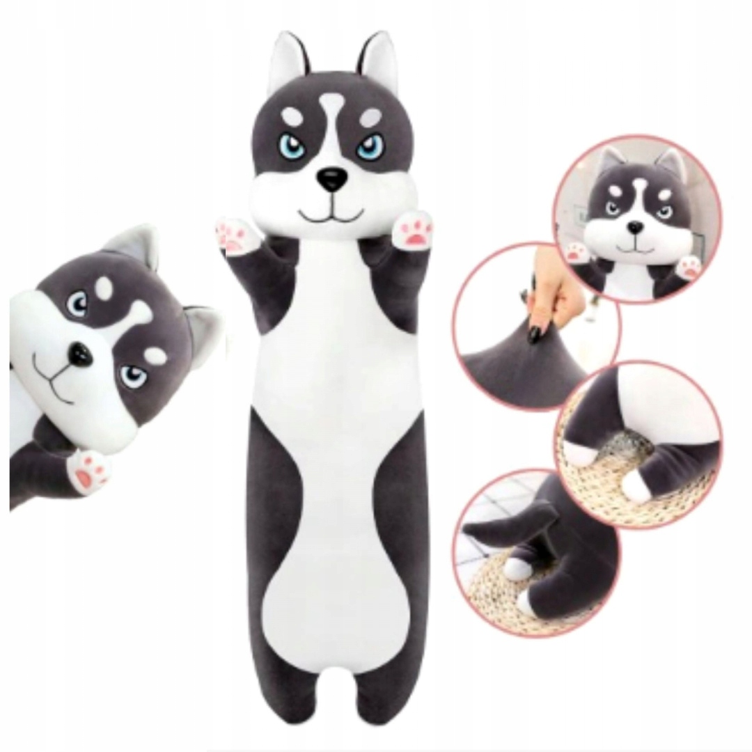 

Długi Pies Husky Maskotka Poduszka Pluszak 45 CM