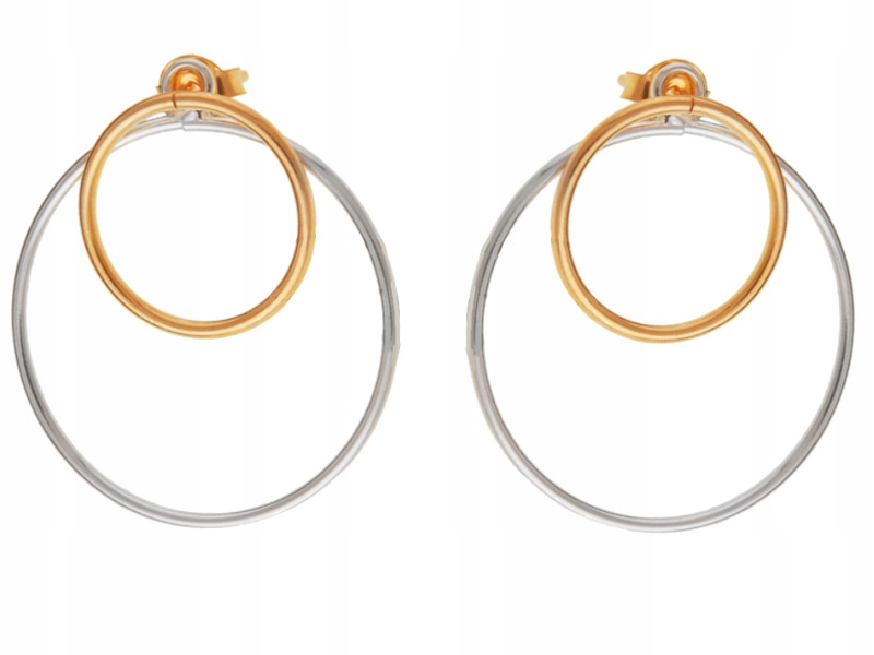 

Srebrne Wiszące Kolczyki 925 Pozłacane