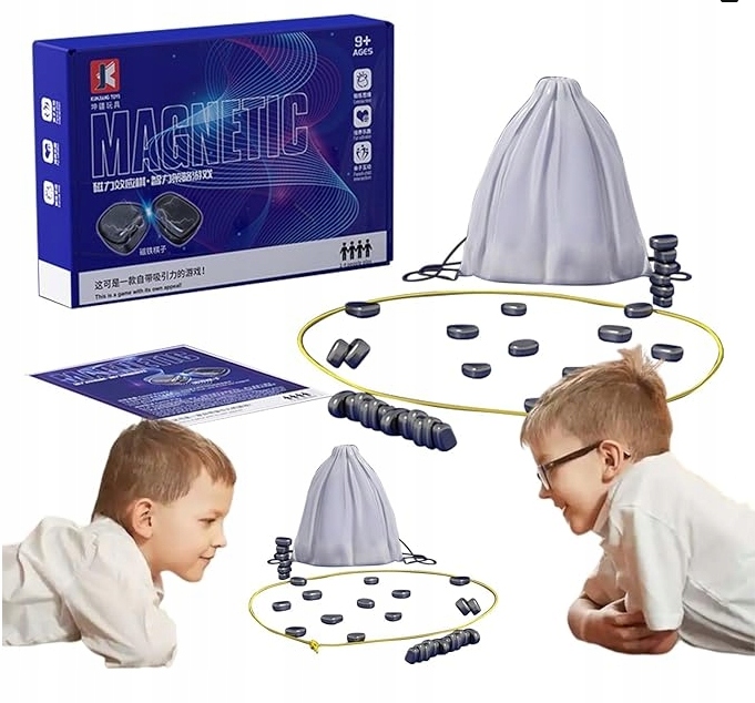 MAGNETYCZNA GRA STRATEGICZNA SZACHY PUZZLE DLA DZIECI PRZENOŚNA PODRÓŻNA
