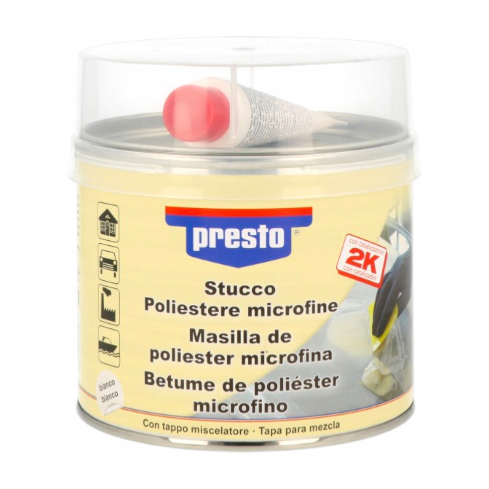 Szpachla Wyrównująca Nierówności Utwardzacz Szpachlówka Biała 0,5KG