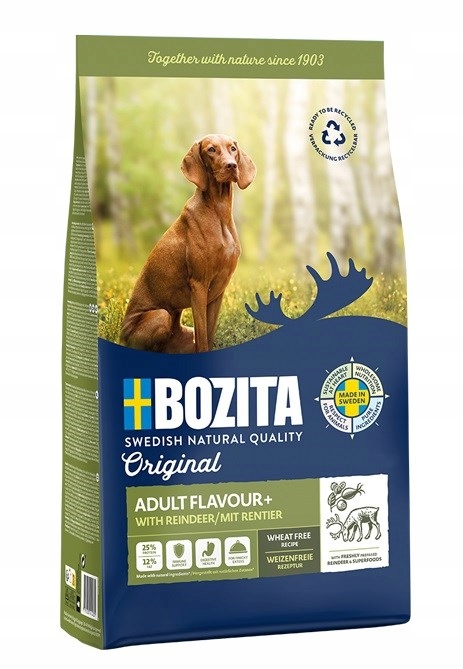 Levně Bozita Original Adult Flavour Plus s Sobem suché krmivo pro psy 12 kg