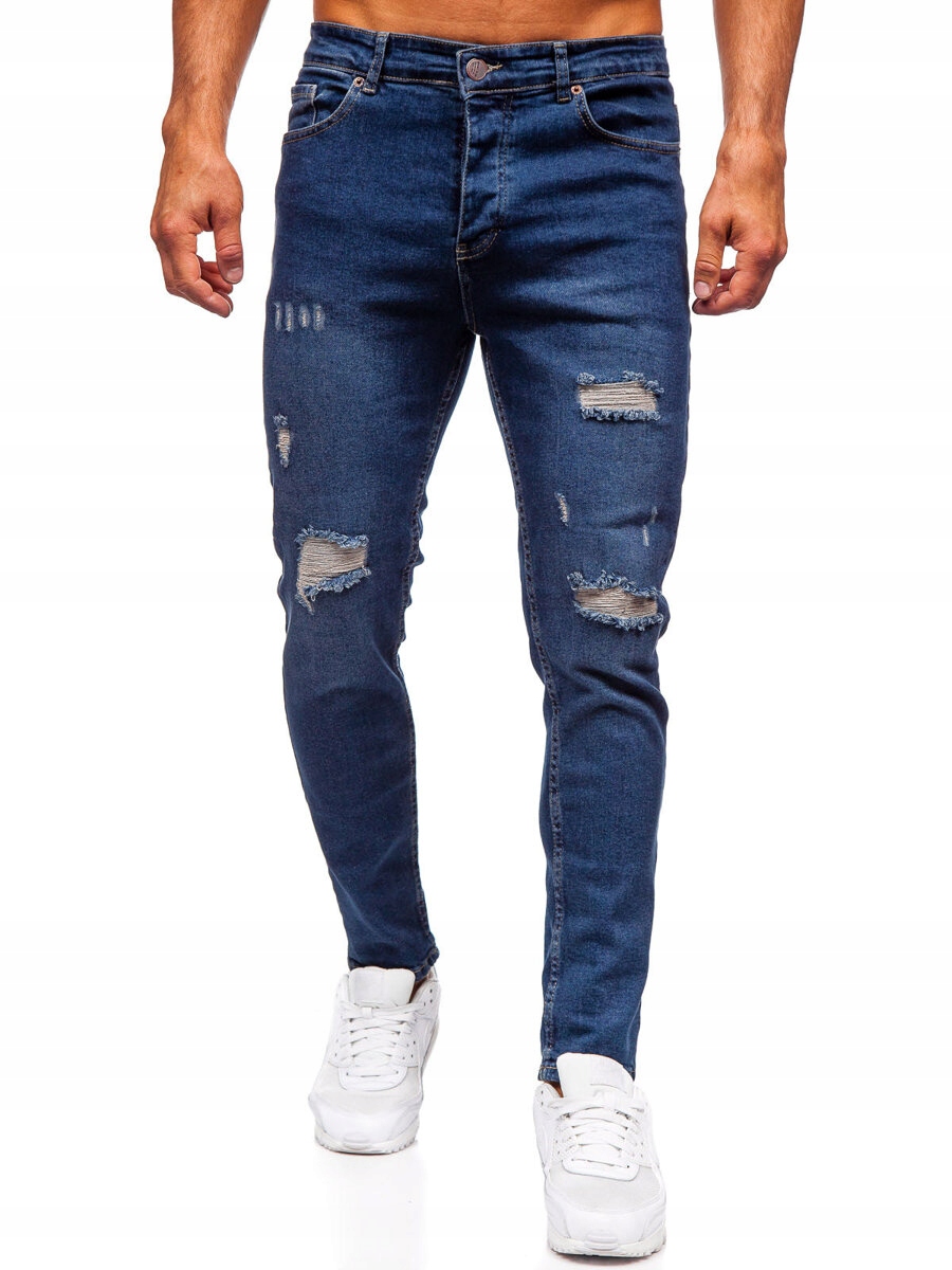 Pánské Džínové Kalhoty Slim Fit Tmavě Modré 6569 DENLEY_31/M