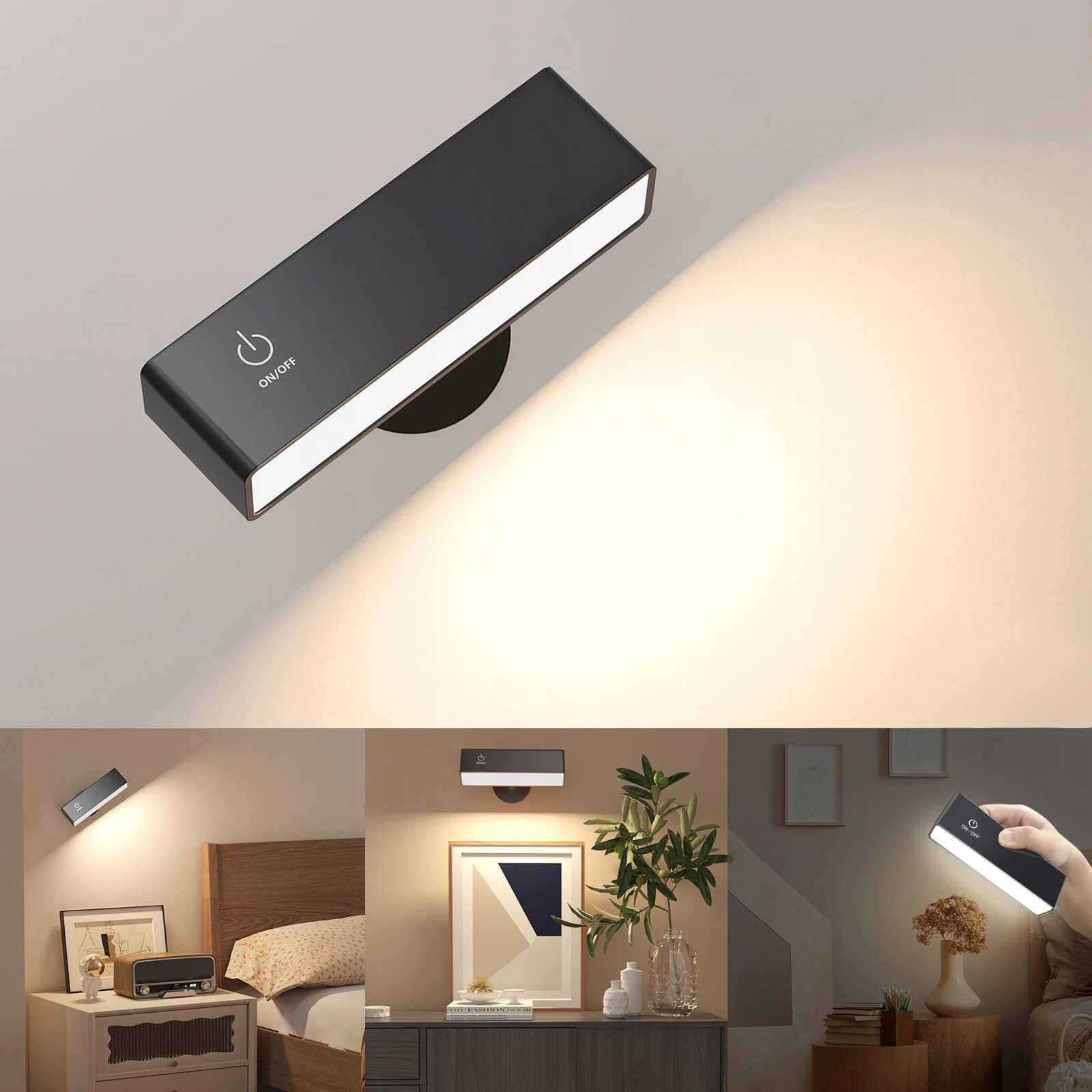 Led lampa YiLaie Černá s akumulátorem 4000 mAh a dotykovou funkcí pro kancelář