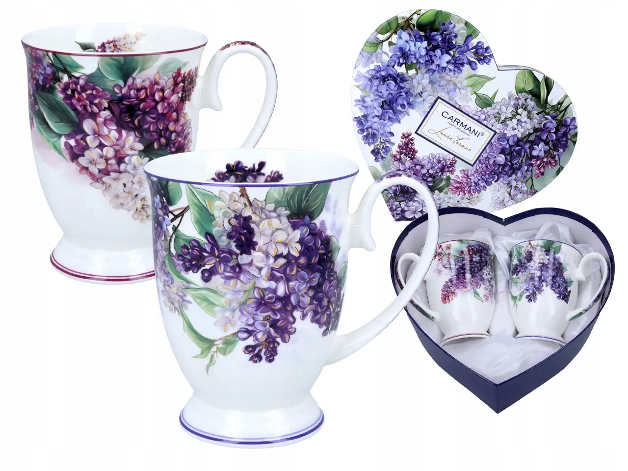 Carmani Sada 2 hrnků v srdci L. Lozano, Bzy