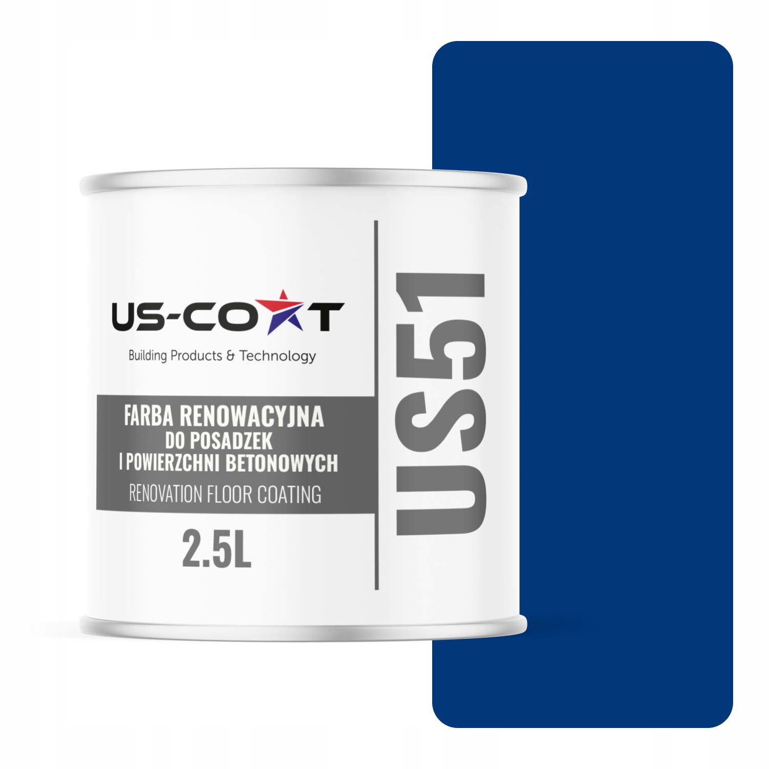 Farba Na Renováciu Podláh Betónová Modrá Ultramarínová RAL5002 Mat 2,5 L