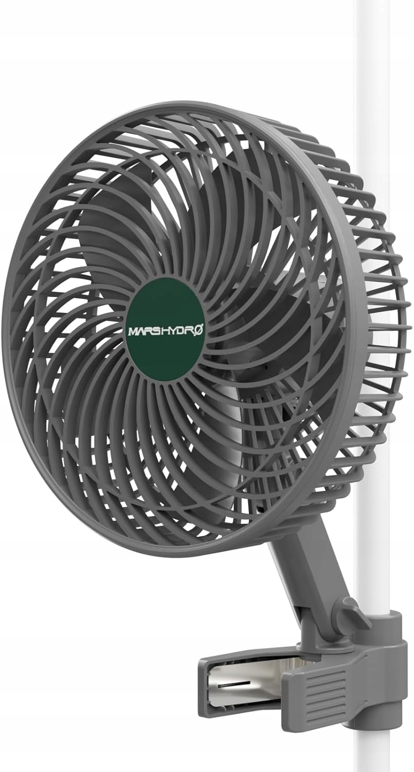Marshydro Pestovný Ventilátor Ventilátor Clip On 10 prevodových stupňov Oscilácia Tichý