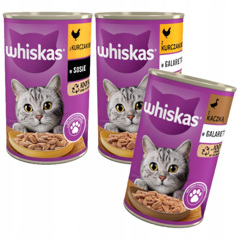 Levně Whiskas Adult 3 Drůbeží Chutě Krmivo Pro Kočky 12x400g