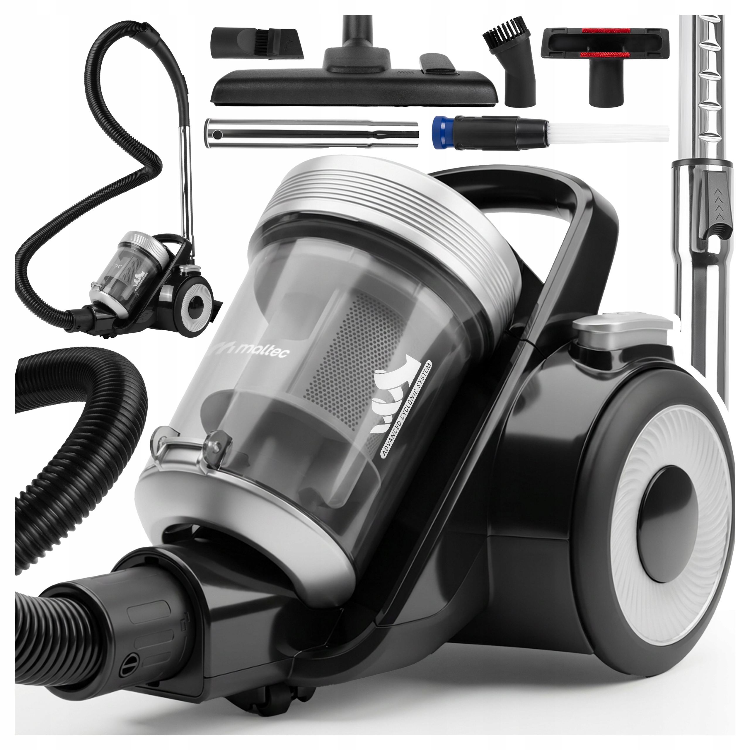 Odkurzacz Bezworkowy Cyklonowy Domowy Hepa 12w1 4000W Mały Mocny Lekki